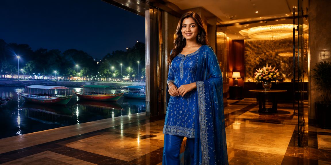 রাজশাহীতে সালোয়ার কামিজ পরা নারী মোবাইলে jeta33 লটারিতে অংশ নিচ্ছেন